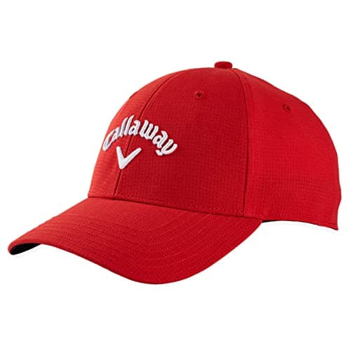 Image of Callaway Men's Hw Cg Stitch Magnet Adj 22 Cap, Red, One Size UK