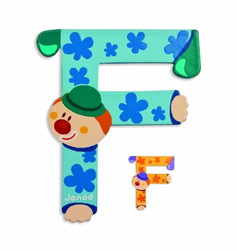 Image of Janod J04547 F Party B004XS8GL0 Wooden Clown Letter, Multicolour, one Size