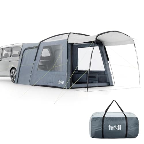 Image of Trail Tailgate Awning FG Driveaway, Campervan Rear Extension Tent for Mid-Sized Vans & Large SUVs, 5000mm Waterproof, UPF50+ UV Protection, Skylights & Ventilation, Road Trip Camping Shelter