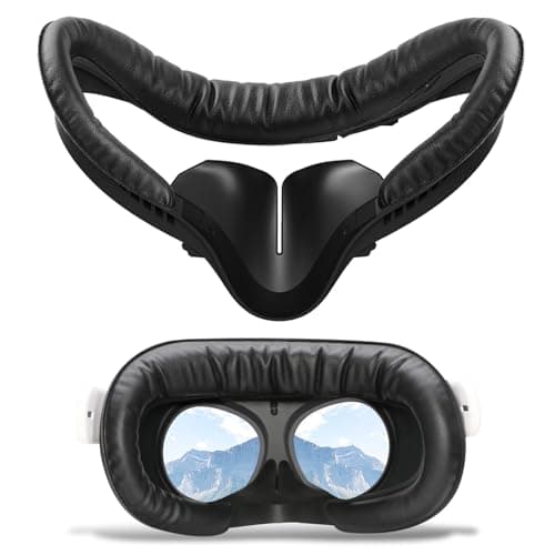 Image of VR Face Pad for Oculus Quest 2 Accessories Replacement,Sweat-Proof PU Leather Foam Cushion Facial Interface & Face Cover Pad Compatible with Meta Quest 2