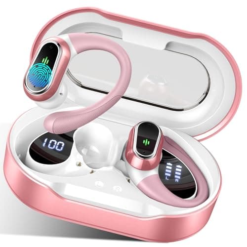 Image of Wireless Earbuds, 50H Ear Buds Bluetooth 5.4 Earphones Sport with 4 ENC Noise Cancelling Mics, Wireless Headphones with Earhooks HiFi Stereo Deep Bass, IP7 Waterproof Bluetooth Headphones for Running