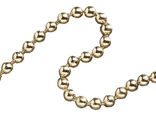 Image of Faithfull FAICHBPB3210 3.2mm x 10m Polished Brass Ball Chain, Blue