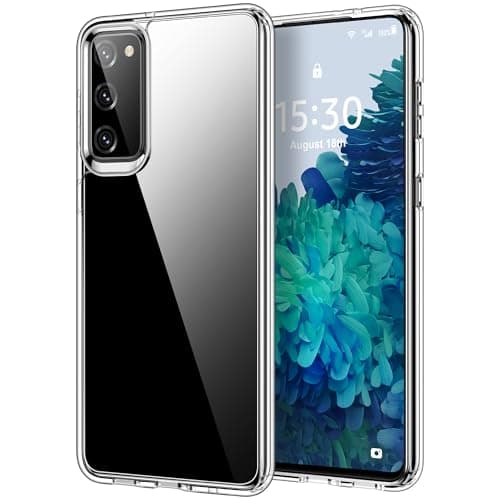 Image of HOOMIL Case for Samsung Galaxy S20 FE 4G/5G 6.5-Inch, Non-Yellowing, Drop Protection, Anti-Scratch Transparent Hard Back Phone Cover - Crystal Clear