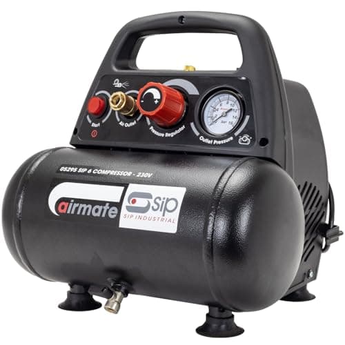 Image of SIP Airmate Air Compressor Portable Oil-Free Direct Drive, 230V 6L 1.5hp 1.1kW 116psi 8 Bar 6.4CFM