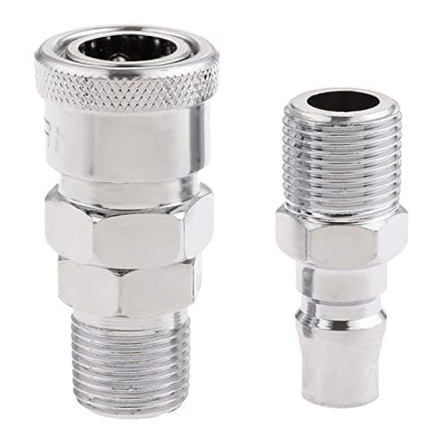 Image of Air Line Hose Fittings 3/8" BSP Male Thread Quick Release Coupler Connector-Pack of 2