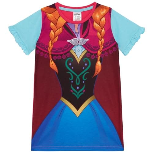 Image of Anna Frozen Short Sleeved Dress Up Nightie/Nightdress 7-8yrs