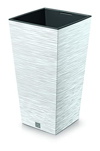 Image of URBNLIVING XXL Extra Large Square Tall Modern Look Planter Flower Plant Pot Indoor Outdoor Garden Decor (White)