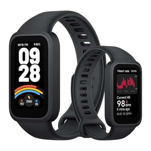 Image of XIAOMI Smart Band 9 Active, Sports fitness tracker, 1.47'' TFT display, 60Hz high refresh rate, 18 Days Battery Life, sleep and health monitoring, 50 sports modes, 5ATM, iOS & Android, Black