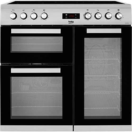 Image of Beko KDVC90X 90cm Electric Range Cooker with Ceramic Hob - Stainless Steel