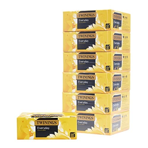Image of Twinings Everyday Tea Bags, 6 boxes of 100 String and Tag Tea bags (600 Total)