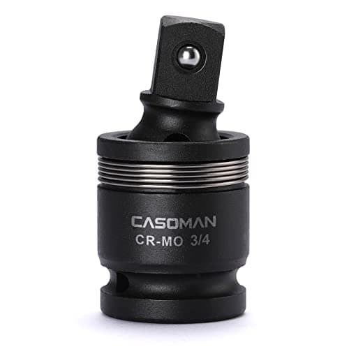 Image of CASOMAN 3/4-Inch Drive Impact Universal Joint, CR-MO, U-Joint Sockets, Flexible, Radius Corner Design