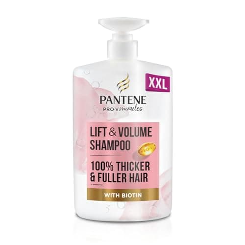 Image of Pantene Lift'N'Volume Thickening Shampoo with Biotin, Silicone Free, 1000ml XL Pump. Pro V Miracles Shampoo Enriched with Antioxidants. Visibly Fuller Hair
