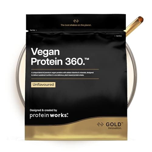 Image of Protein Works | Vegan Protein 360 - Gold Innovation, Unflavoured, 16 Servings, 100% Plant Based & Natural, Premium Multi-Protein Blend, Low Fat Shake, Low Calorie Shake, 500g