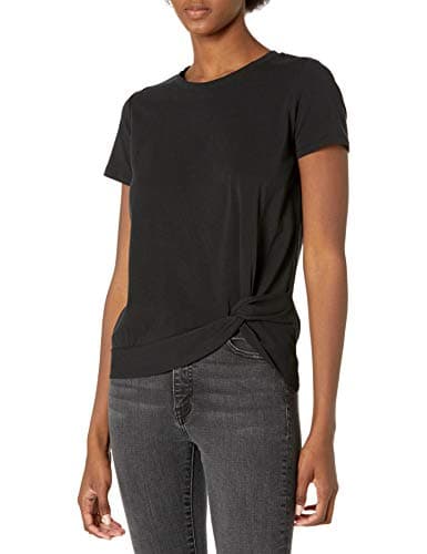 Image of Nautica Women's Classic Fit Side Knot Top - Black - X-Large