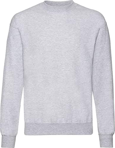 Image of New Spirit Original Premium Unisex Sweatshirts Plain Gym Casual Jumper Leisure Workwear Sweater Sports Crewneck Fleece Medium Heather Grey