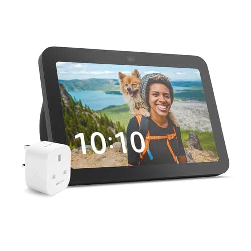 Image of Echo Show 8 (3rd Gen, 2023 release) | Charcoal + Meross Matter Smart Plug, Works with Alexa - Smart Home Starter Kit