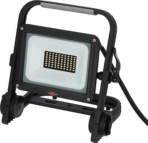 Image of Brennenstuhl Mobile Work Light JARO 4063 M Spotlight for Outdoor use IP65 Floodlight 30W with 3m Cable, LED Worklight with Quick Release Fastener and 3450lm, Black