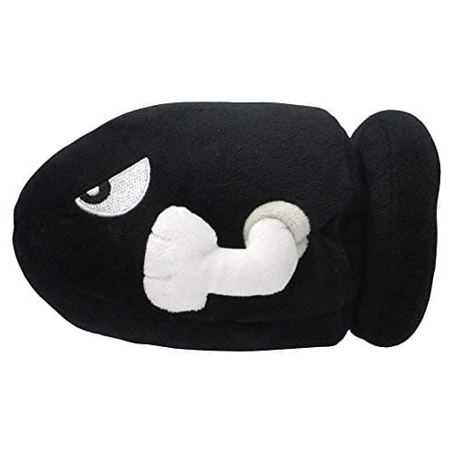 Image of Super Mario AC15UK Bullet Bill Sanei Officially Licensed Plush, Multicolour