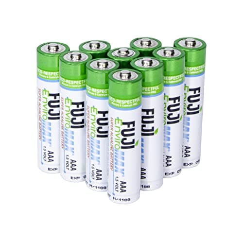Image of Fuji Enviromax 1.5V Super Alkaline AAA Batteries - No Harmful PVC & Heavy Metals, Long Lasting, Powerful, Triple AAA Batteries (Pack of 10)