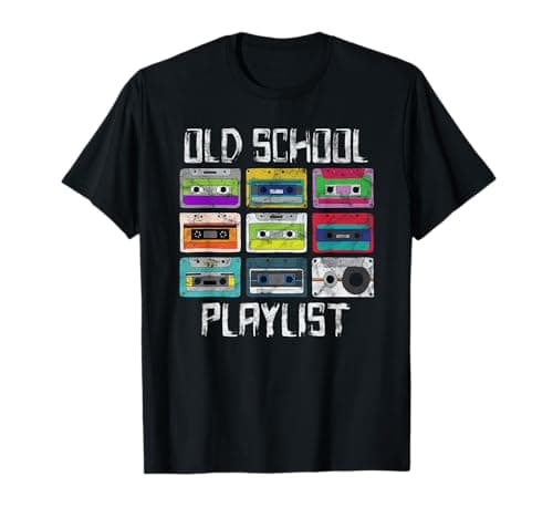 Image of Cassette Tape Music Retro 80s Playlist T-Shirt