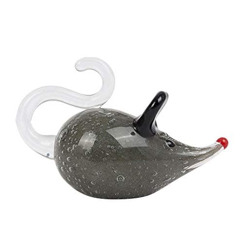 Image of Widdop Objets d'Art Glass Figurine - Grey Mouse