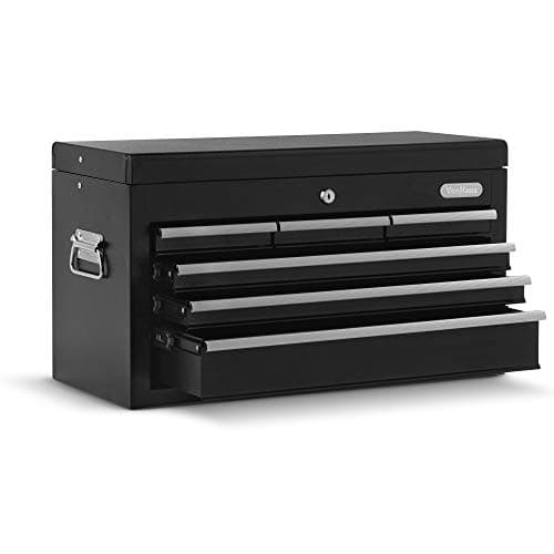 Image of VonHaus Tool Chest - Portable Cabinet with Carry Handle & Drawers - Metal Mechanic Hand Tool Box with Drawers, Heavy Duty, Contains Secure Lock & Key for Safe Storage