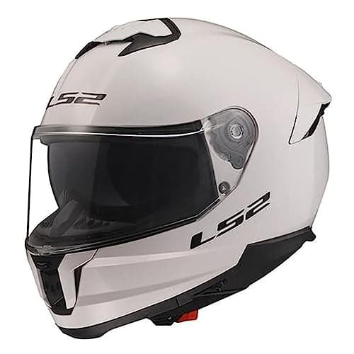 Image of LS2 FF808 STREAM II Motorcycle Full Face Dual Visor ECE 22.06 Approved Pinlock Ready Motorbike Touring Helmet, White (XXL)