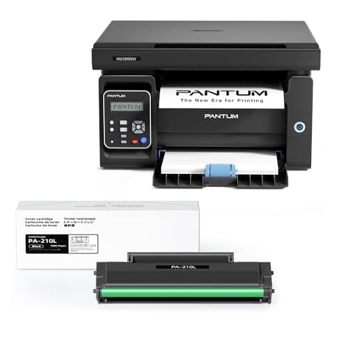Image of PANTUM M6500NW Multifunction Laser Printer, Wireless Mono A4 Printer with USB, Ethernet, 22ppm PA-210L Original Toner Cartridge 1000 Pages