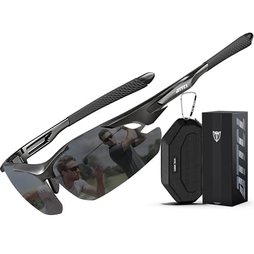Image of ATTCL Polarized Sunglasses for Men Women: Ultra-Light UV400 Protection Sports Glasses for Cycling, Driving, Fishing, Running (2026-black-black/Not Mirrored)