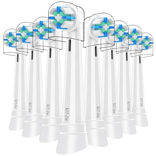 Image of Toothbrush Heads Compatible with Oral B iO 2/3/4/5/6/7/8/9/10 Series Electric Toothbrush,Durable Medium Bristles Designed for Optimal Plaque Removal Toothbrush Heads Compatible with Oral B iO,White