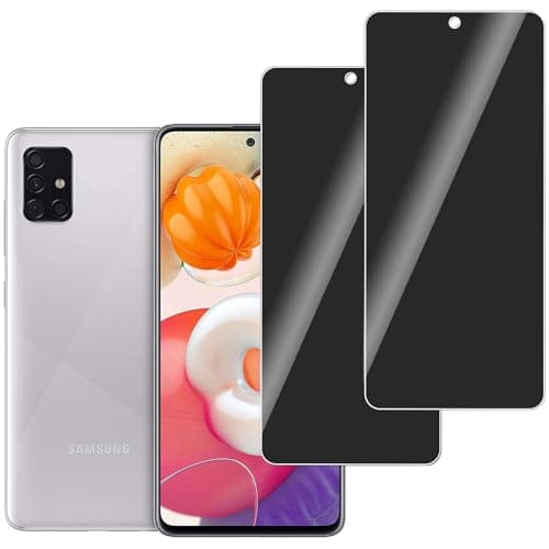 Image of LERINNA 2-pack For Samsung Galaxy A51 Privacy Screen Protector, Anti Spy Tempered Glass Protective Film, Easy to Install, Scratch-Resistant, Anti-Fingerprint,9H Hardness