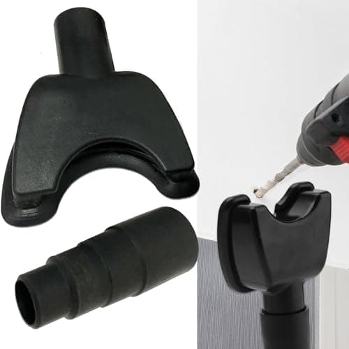 Image of Hands-Free Drill Dust Collector, Electric Drill Vacuum Cleaner Attachment for Removing Debris and Dust, Compatible with Hole Saws and Drilling Kits, Black