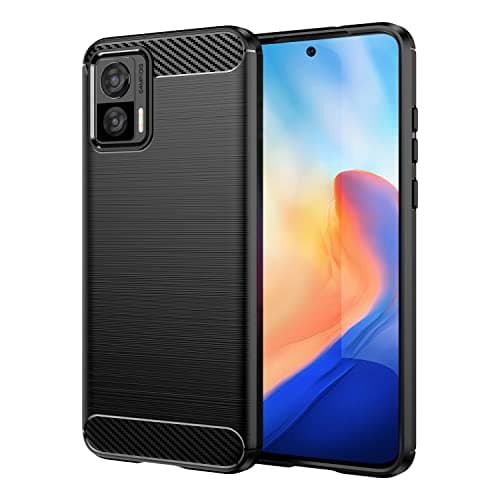Image of SCL Case for Moto Edge 30 Neo Case Motorola Edge 30 Neo Case [Black], Carbon Fibre Effect Gel Grip Protection Cover [Anti Scratch][Anti Collision] Case Compatible with Motorola Edge 30 Neo