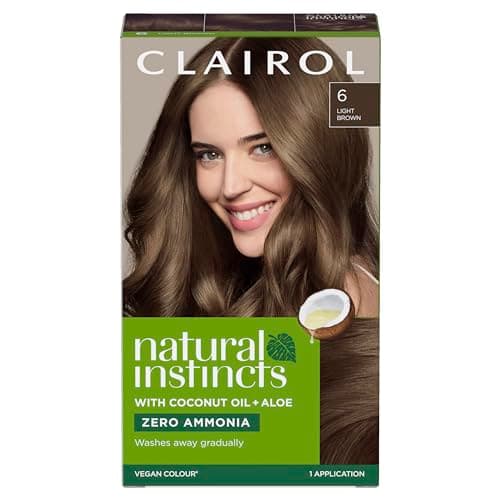 Image of Clairol Natural Instincts Semi-Permanent No Ammonia Hair Dye, 6 Light Brown