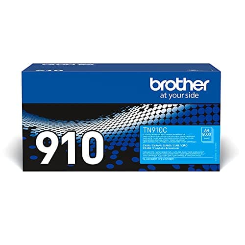 Image of Brother TN-910C Toner Cartridge, Cyan, Single Pack, Ultra High Yield, Includes 1 x Toner Cartridge, Brother Genuine Supplies