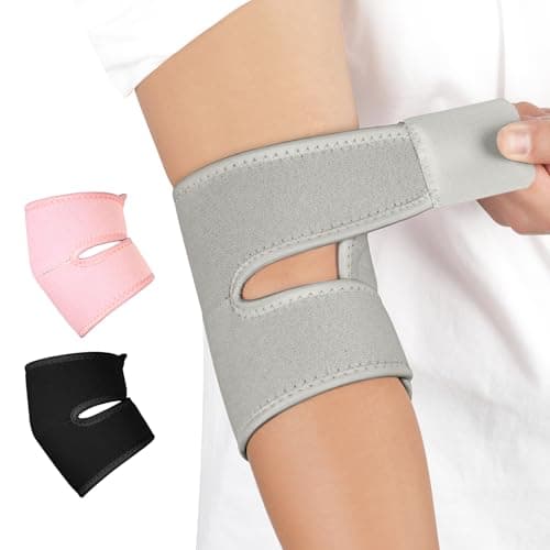 Image of Fefod Elbow Support Brace, Adjustable Neoprene Support Sleeve for Men Women, Breathable Elbow Support Brace, Anti-Slip Elbow Brace Compression Support Sleeve for Tennis, Golf, Pickleball