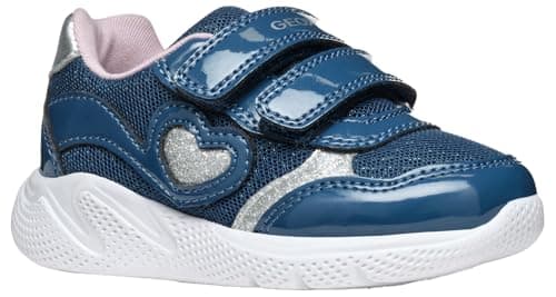 Image of Geox B SPRINTYE Girl A, Baby - Mädchen Sneaker, Avio/Silver,