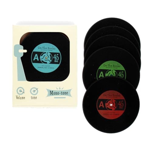 Image of Set Of Six Silicone "Record" Coasters