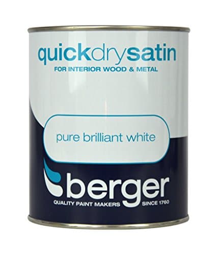 Image of Berger JNS_433443 Quick Dry Satin 750ml Brilliant White, Plastic