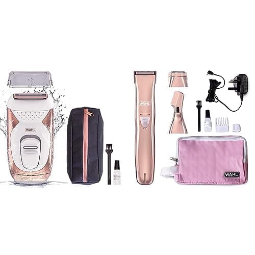 Image of WAHL Ladies Shaver, Wet Dry Hair Remover Legs Underarms, Bikini Trimmer, Painless Hair Removal & 3-in-1 Ladies Face and Body Hair Remover, Womens Hair Removal Trimmer, Female Rotary Shaver, Golden