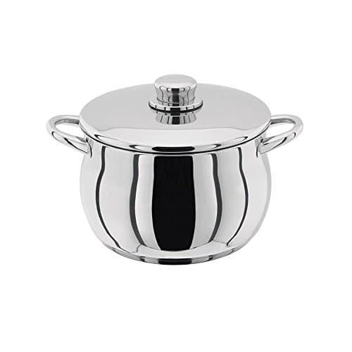 Image of Stellar Classic Stainless Steel Stockpot with Lid 22cm, 4.4L Induction Ready, Oven Safe, Dishwasher Safe