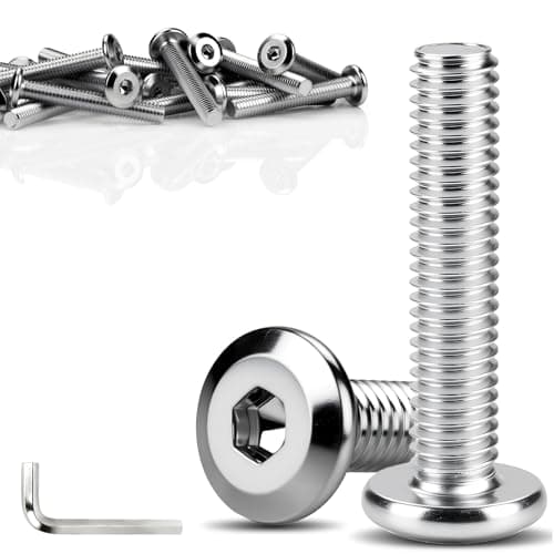 Image of TXXATX M6 Bolts M6x60 mm Flat Head Hex Socket Screws 20pcs Allen Screw 60 mm Bed Bolts with Hex Key for Furniture Cots Beds Assembly, Machinery, DIY & Home Repairs, Woodworking Projects
