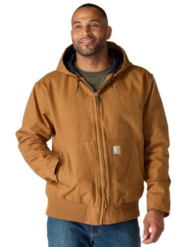 Image of Carhartt Men's Loose Fit Washed Duck Insulated Active Jac, Carhartt® Brown, XL