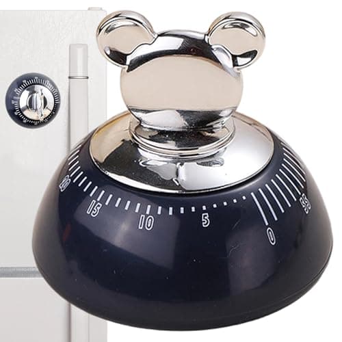 Image of Bear Kitchen Timer: Strong Magnetic Manual Timer, Cute Cartoon Countdown Clock, Compact Kitchen Utensil, User-friendly Design | Classroom Accessory, E