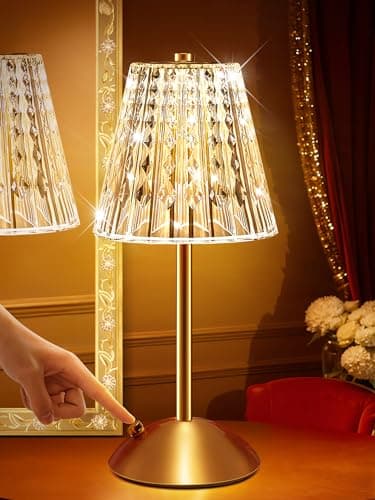 Image of One Fire Table Lamp,10-Way Dimmable Rechargeable Lamp for Bedroom,3 Colors Touch Lamps Bedside Lamp,Table Lamps for Living Room Rechargeable Light,Bedside Light Battery Operated Lamp for Bedroom