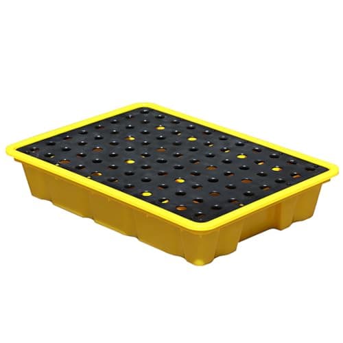 Image of Damabencai Spill Tray with Removable Grid – Chemical-Resistant Bund Containment Tray, Easy to Clean for Oil Drums, Laboratory and Industrial Use,33 * 33 * 5.8cm (49 * 35 * 9.5cm)