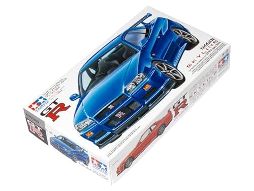 Image of Tamiya Nissan Skyline GT-R R34 V-Spec 1:24 Model Assembly Kit Car