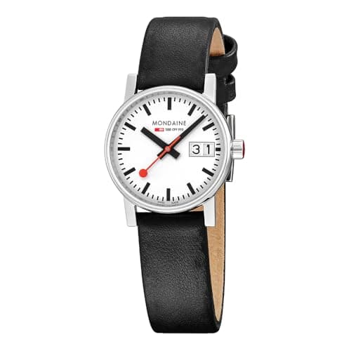 Image of Mondaine Women Analog Swiss Quartz Watch with Vegan Grape Leather Strap MSE.30210.LBV