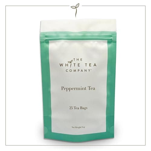 Image of The White Tea Company | Premium Peppermint Tea | 100% Natural Mixed Origin Blend | Soothing, Sweet & Refreshing | Rainforest Alliance Certified | 25 Biodegradable Tea Bags