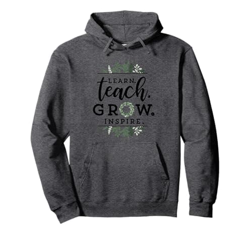 Image of Farmhouse Boho Learn Teach Grow Inspire Motivational Pullover Hoodie